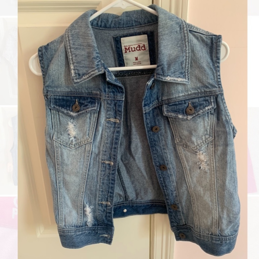 Medium Wash Denim Vest